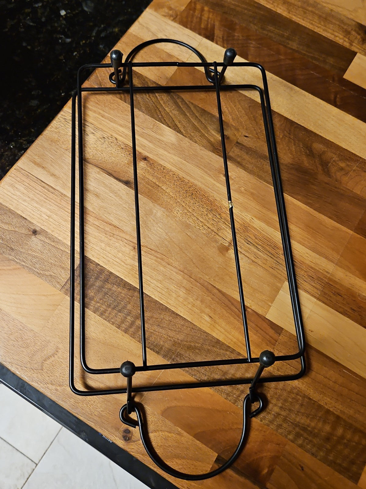 Set Of 2 Temptations By Tara Old World Brown Glass Trivets In Metal Holders