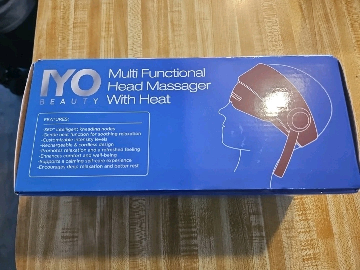NIB IYO Multi Functional Rechargeable Cordless Heated Head Massager - Maroon