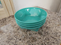 Set Of 4 Vintage Tupperware 5537A Servalier Bowls Green Cereal Bowls