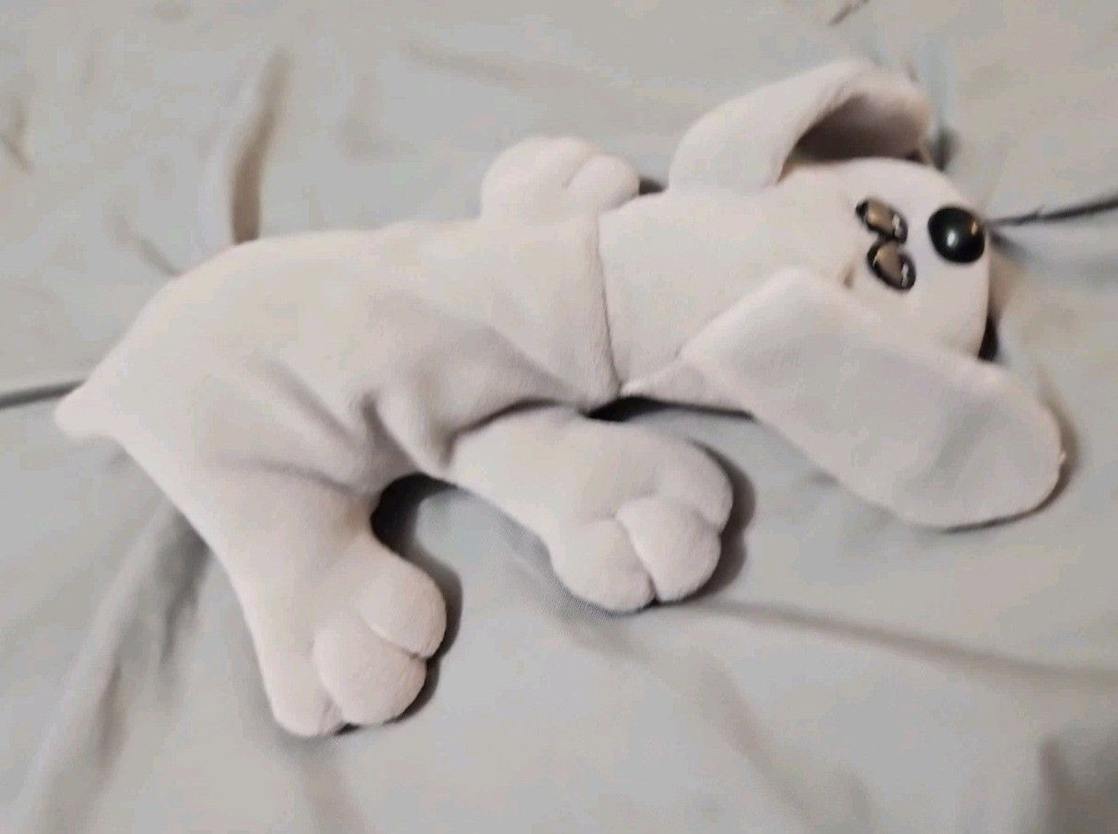 Vintage Pound Puppy Plush 1985 7 inch Light Gray Puppy No Tag