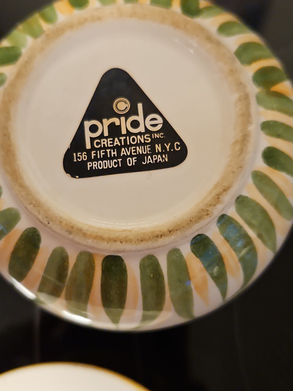 Vintage MCM Pride Creations Ceramic Mushroom Candle Holder 4" X 3" EUC W Sticker