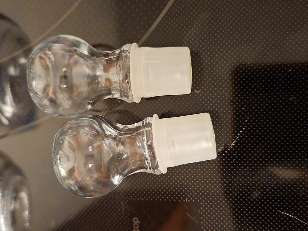 Vintage Anchor Hocking Cruet Set W/ Stoppers Oil & Vinegar Serving Set