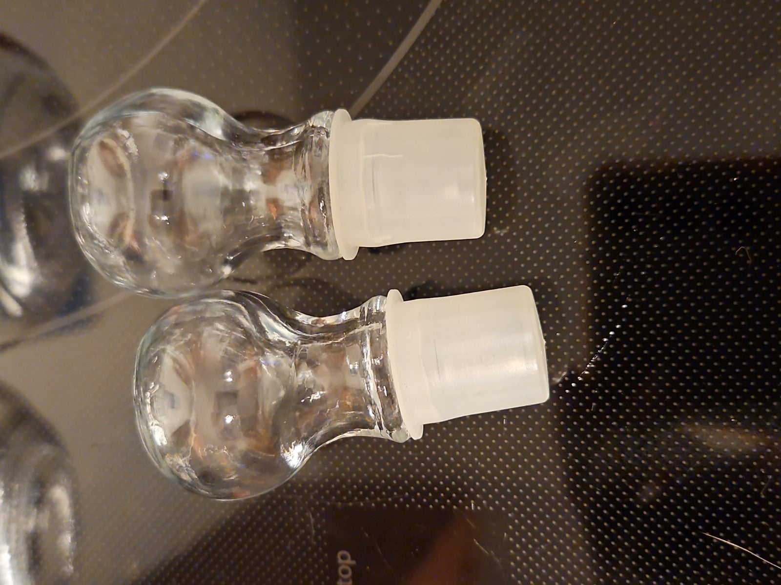 Vintage Anchor Hocking Cruet Set W/ Stoppers Oil & Vinegar Serving Set