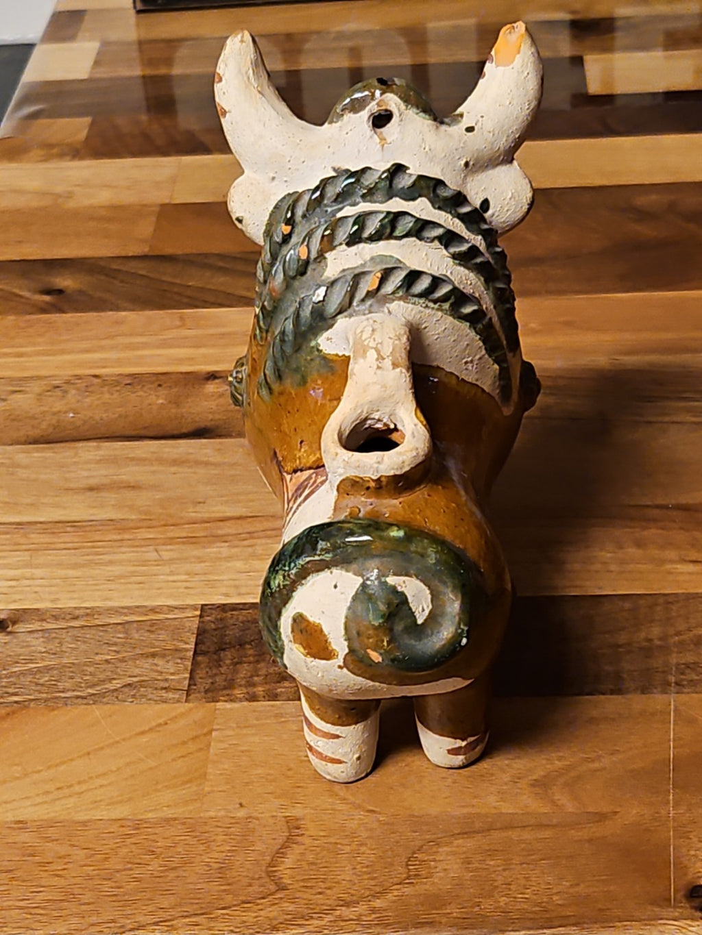 Vintage Peruvian Torito de Pucara Ceramic Bull Pottery Folk Art Figurine 6”