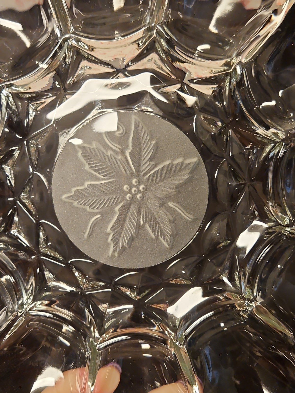 Princess House Fantasia Crystal Deviled Egg Serving Platter 10" #591 EUC In Box