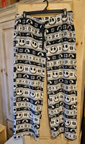 Nightmare Before Christmas Jack Skellington Striped Fleece Pajama Pants Wm Lg