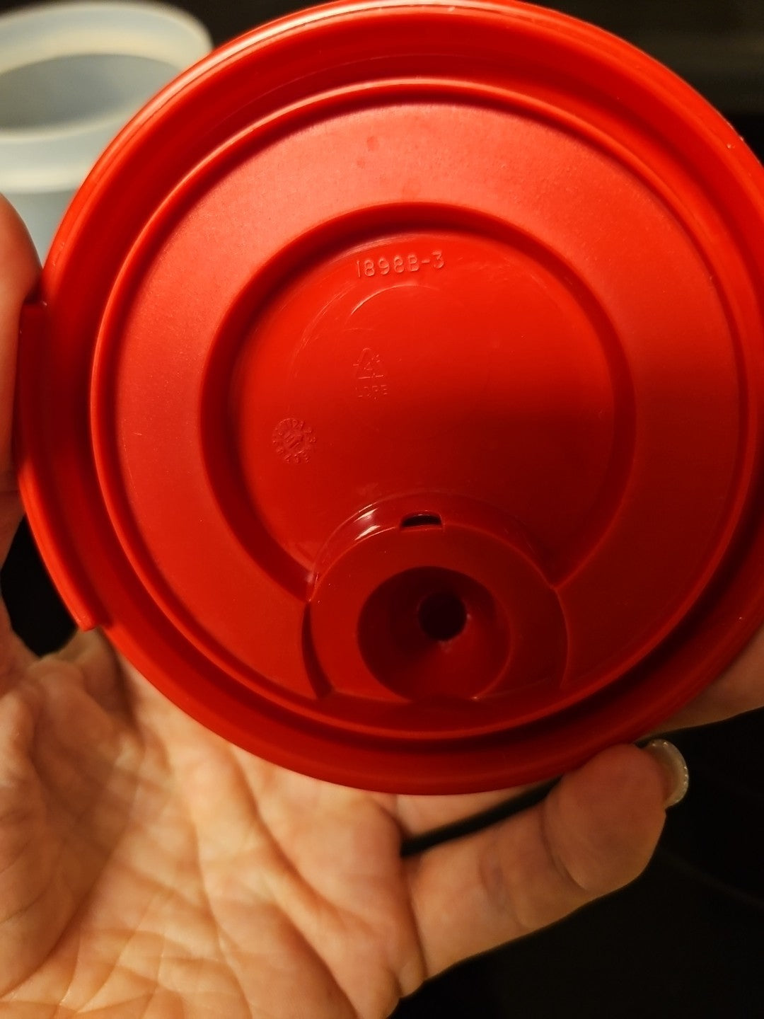 Vintage Tupperware Modular Mates 1641 #3 Container With Red Magic Flow Lid 1898B