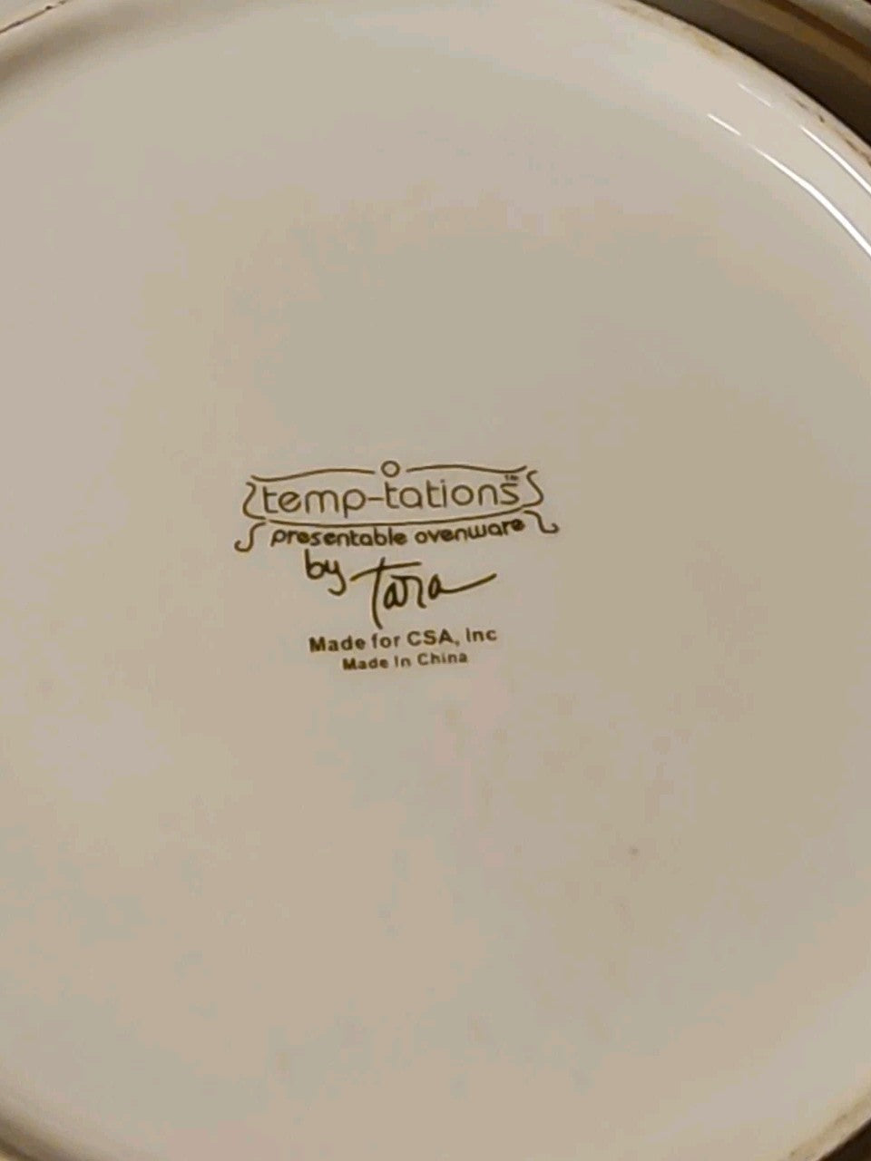 Temp-Tations By Tara Old World Green 4 Qt Stoneware Mixing Serving Bowl 12" EUC