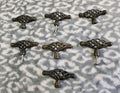 Lot of 7 Oval Bird Cage Dark Tone Metal Drawer Cabinet Pull Knobs