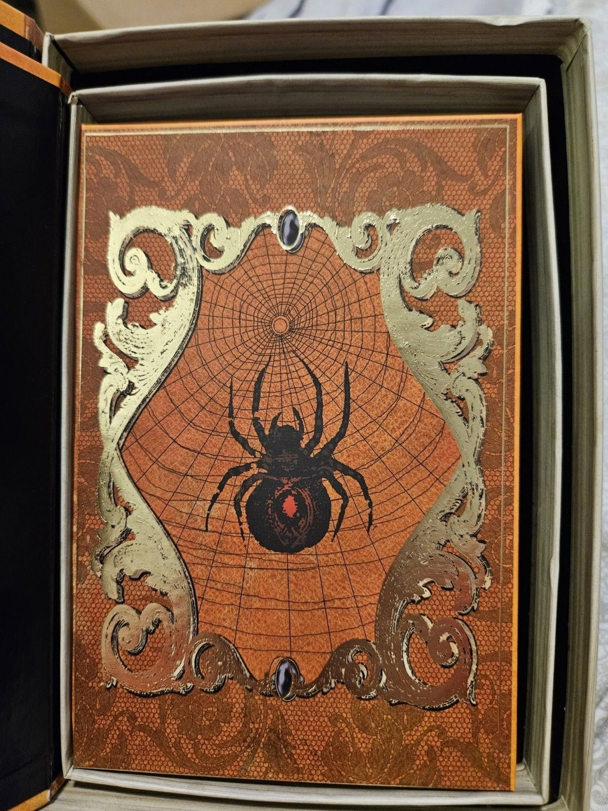 Elegant 3 Pc Nesting Storage Box Set Victorian Goth Halloween Spider Scary Story