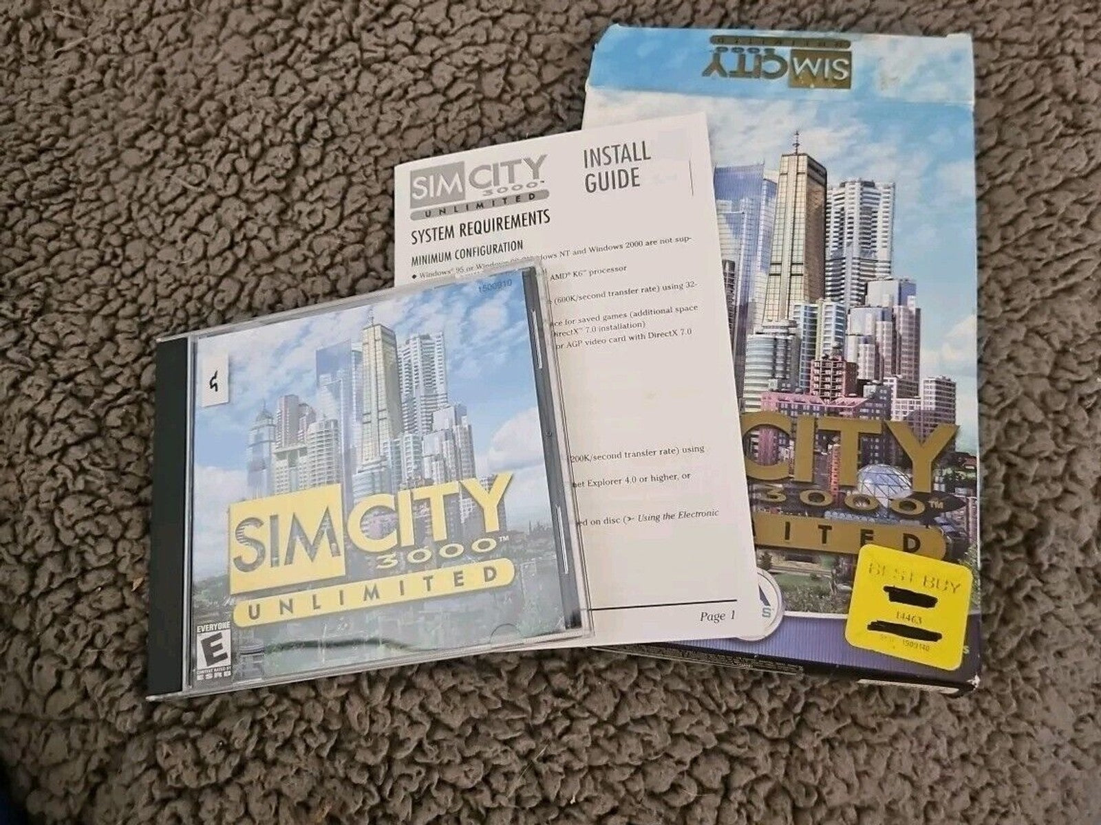 Big Box SimCity 3000 Unlimited (PC, 2000) Big Box No Manual