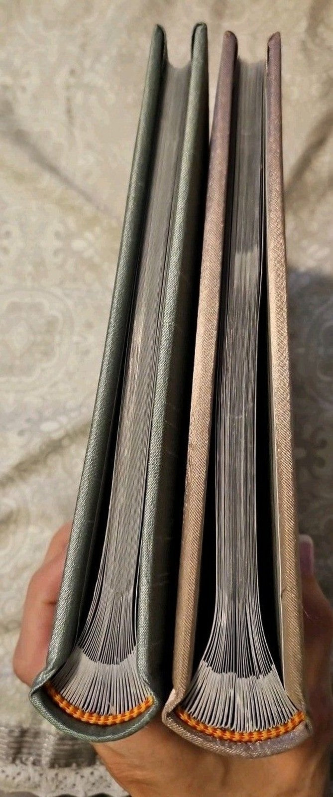 Recollections 2 Pk Freindship Photo Albums Hold 4"x6" Sz NWT Teal & Brown Fabric