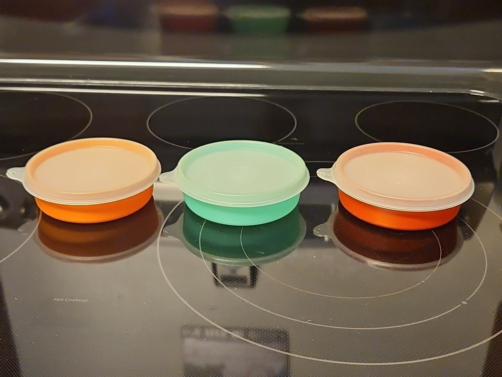 Set Of 3 Vintage Tupperware #1286 Little Wonders Bowls With Lids #215