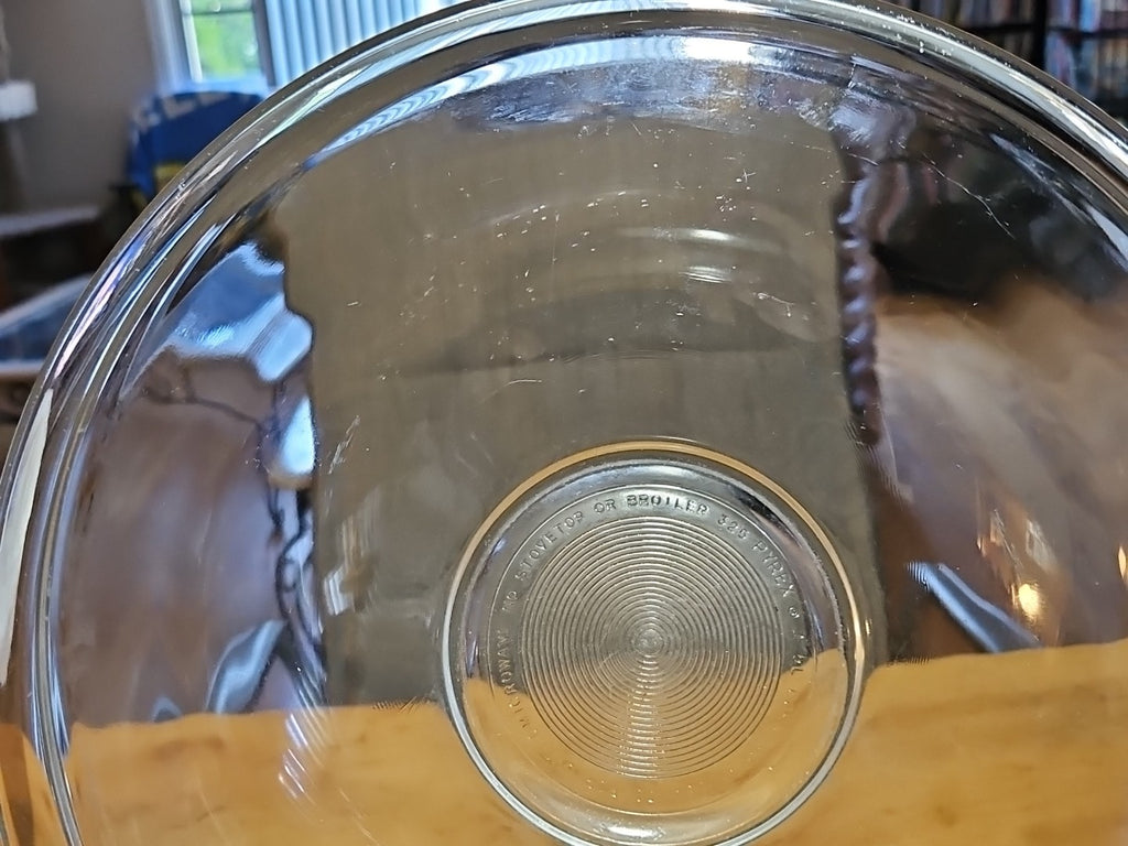 Set of 3 Vintage Pyrex Clear Glass Nesting Mixing Bowls 322 323 325