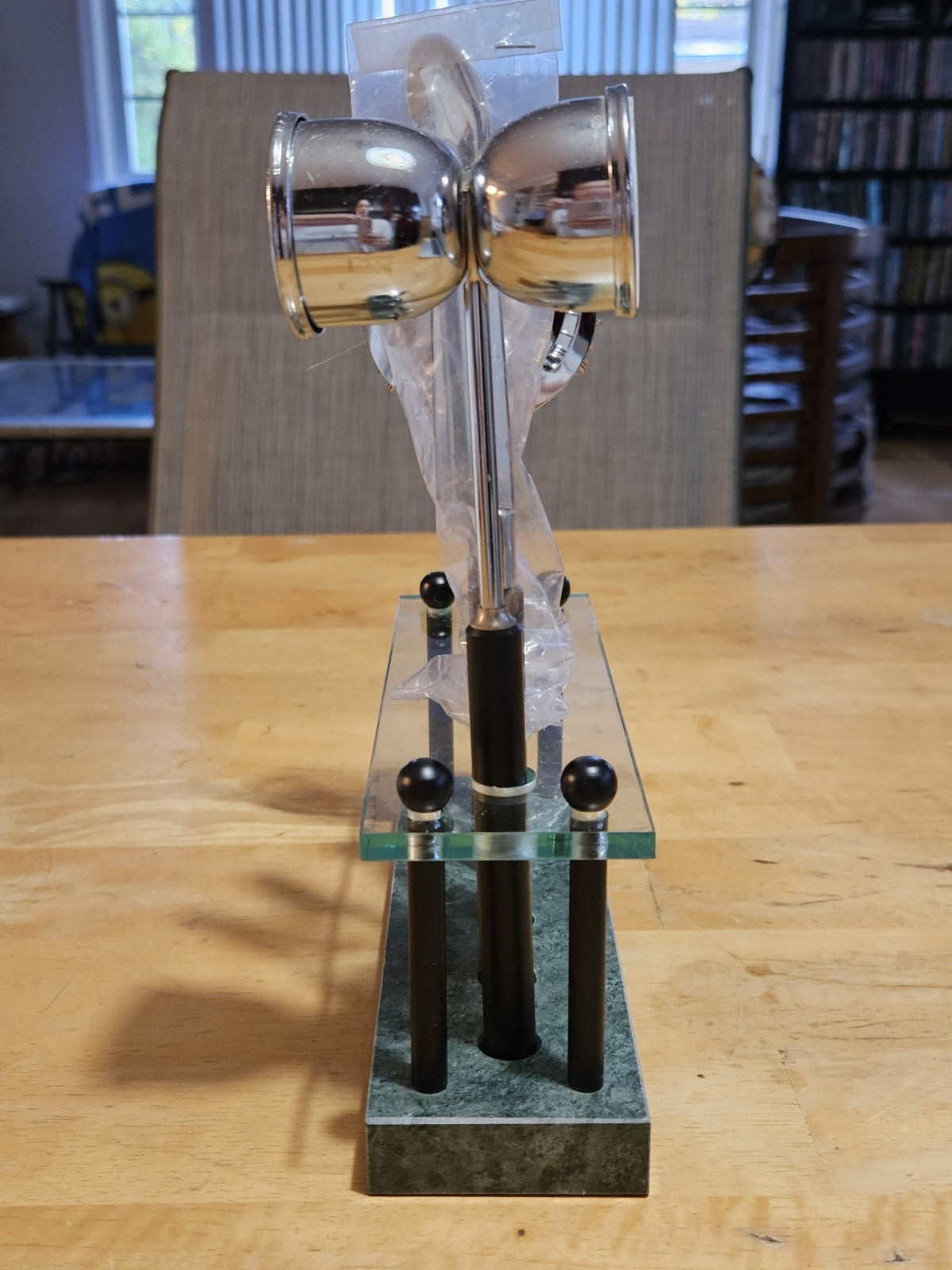 Vintage MCM Bar Tool Set Of 5 Pieces On Green Marble Stand