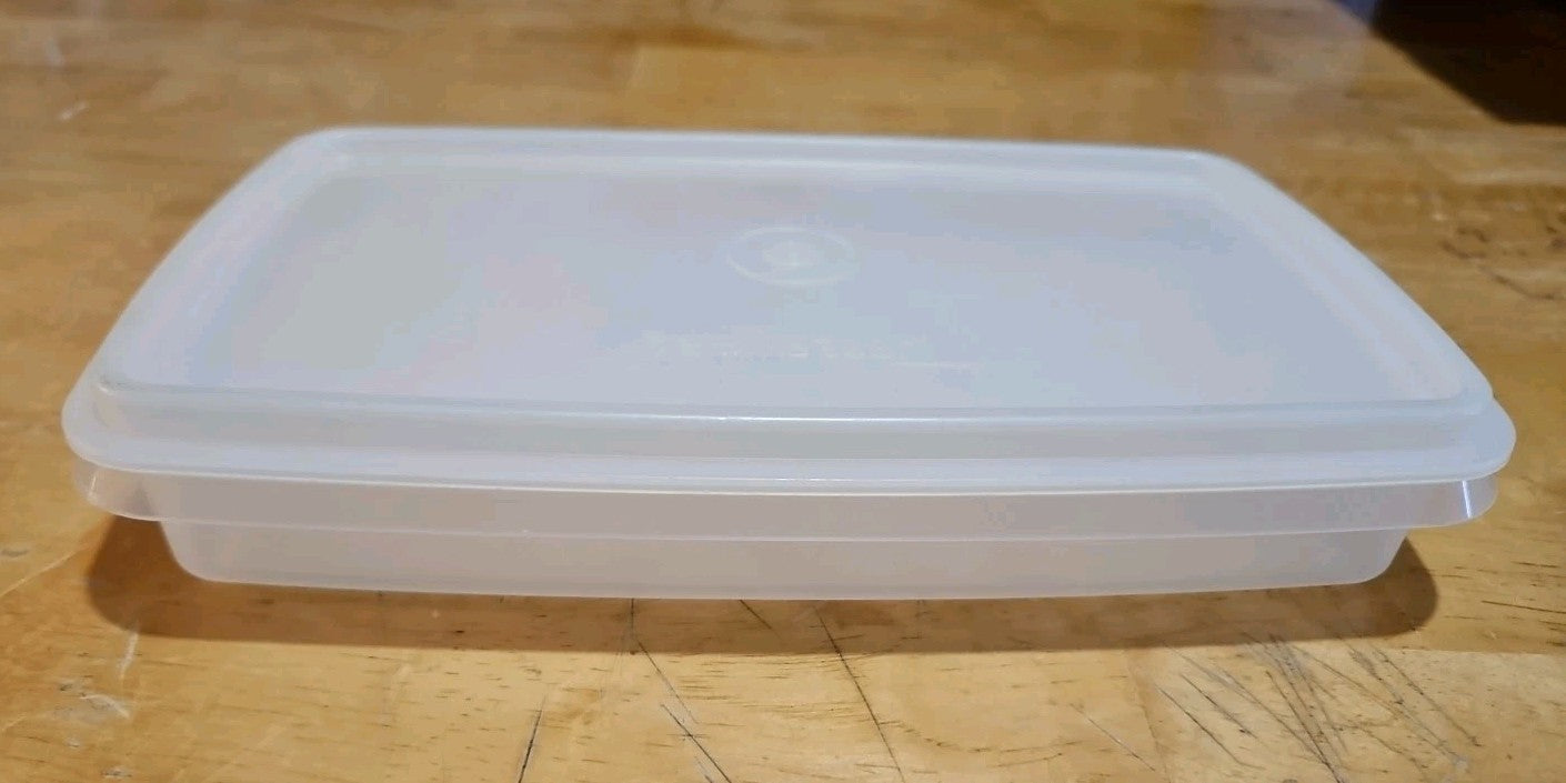 Vintage Tupperware Deli Meat Cheese Keeper Sheer 816 W/ Sheer Lid 817
