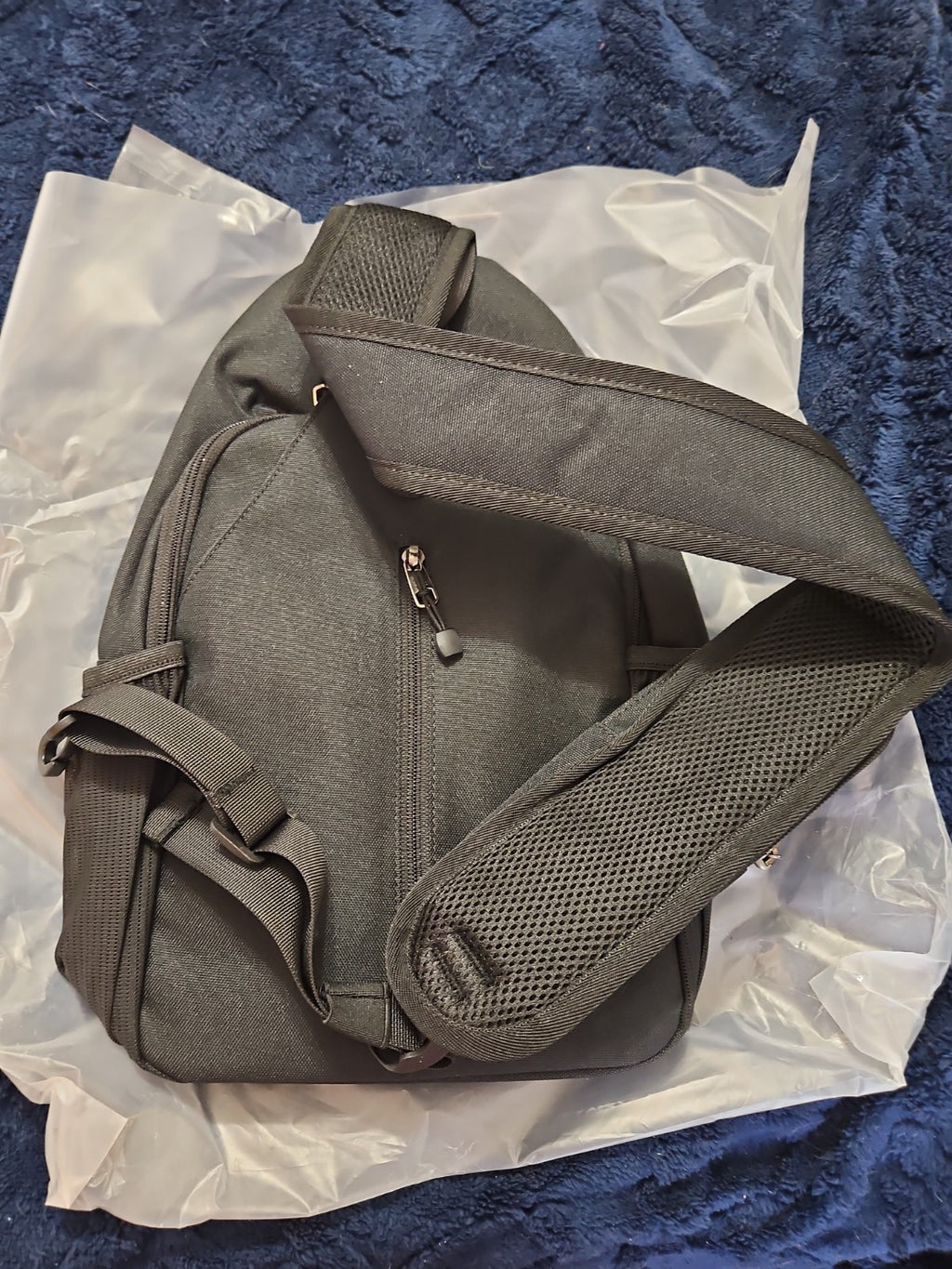 NIP Men's Canvas Crossbody Tactical Bag Gun Holder Chest Bag W Adjustable Strap