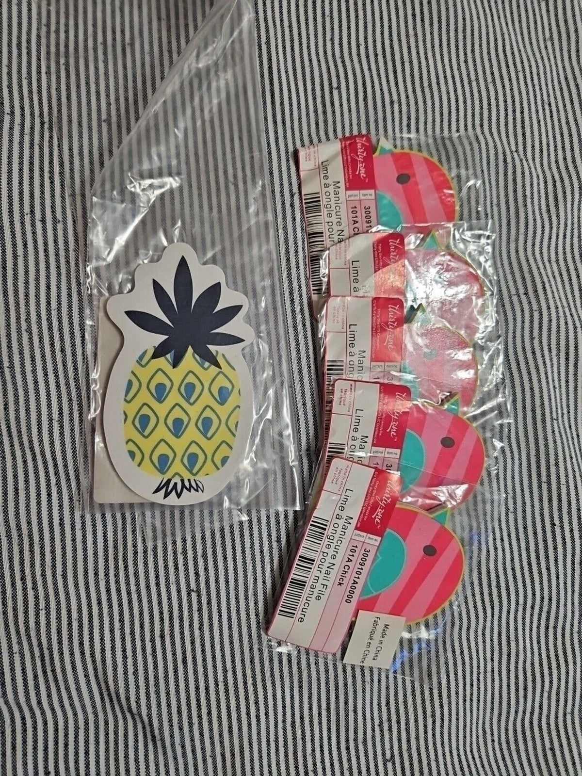 Lot Of 6 Thirty One Manicure Nail Files - 5 Chicks & 1 Pineapple NIP