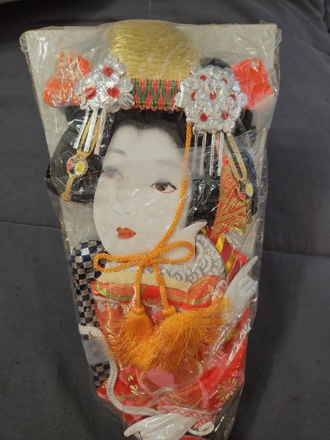 NIP Vintage Geisha Japanese Hagoita Wooden Badminton Paddle