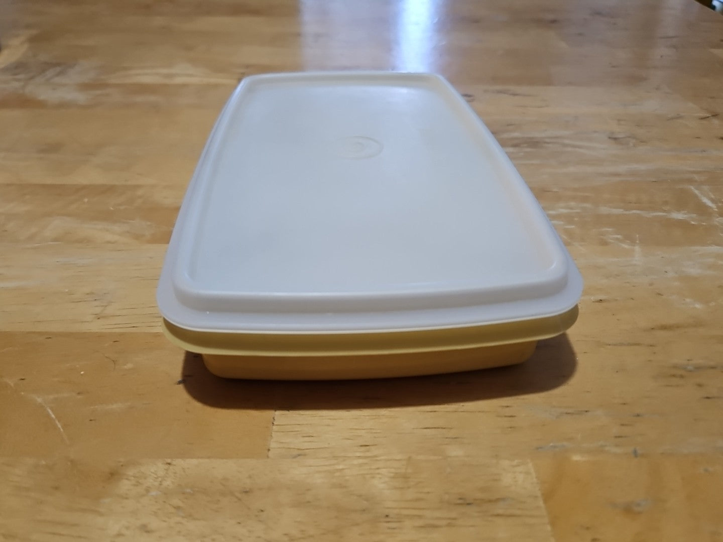 Vintage Tupperware Deli Meat Cheese Keeper Harvest Gold 816 W Sheer Lid 817 EUC