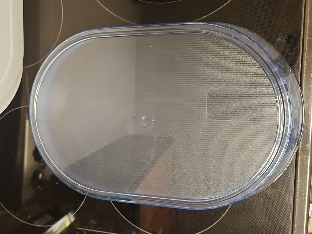 Vintage Tupperware Preludio Blue Acrylic Divided Serving Tray with Lid 2015A-1
