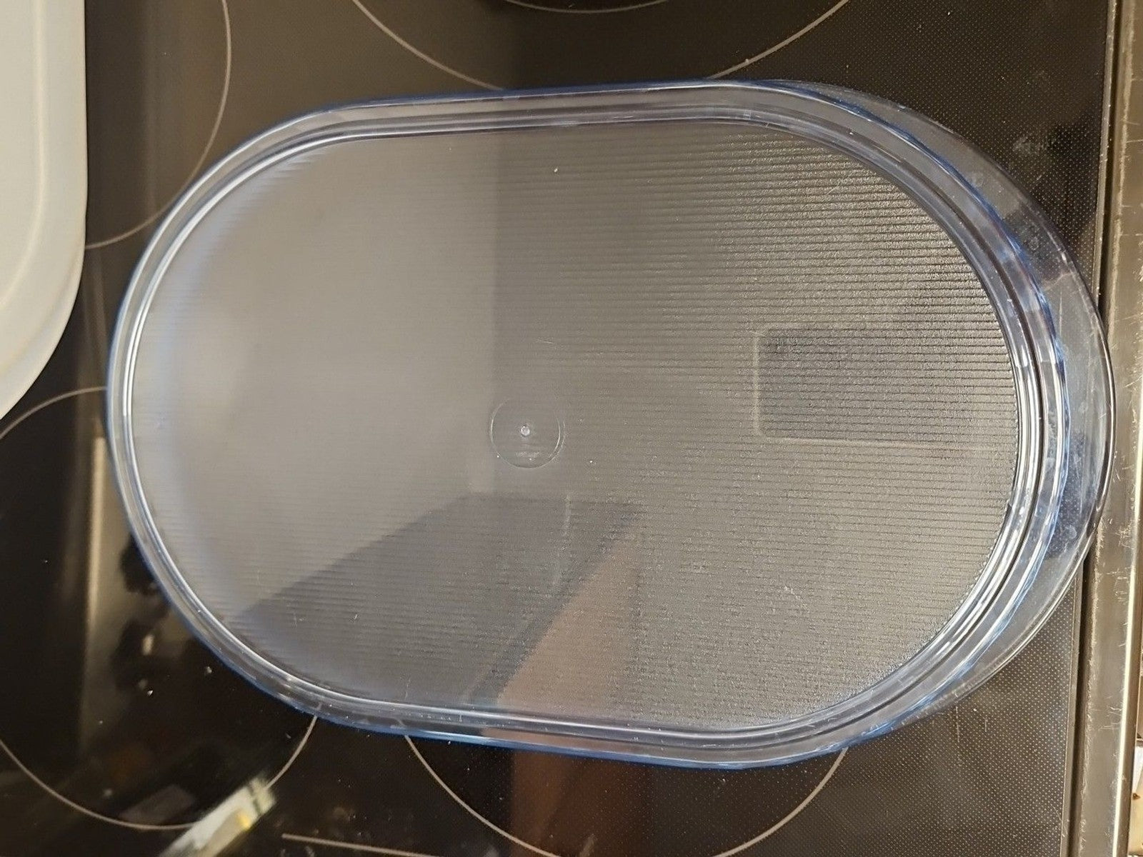 Vintage Tupperware Preludio Blue Acrylic Divided Serving Tray with Lid 2015A-1