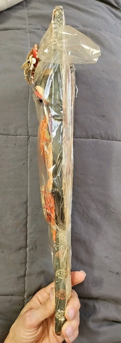 NIP Vintage Geisha Japanese Hagoita Wooden Badminton Paddle READ
