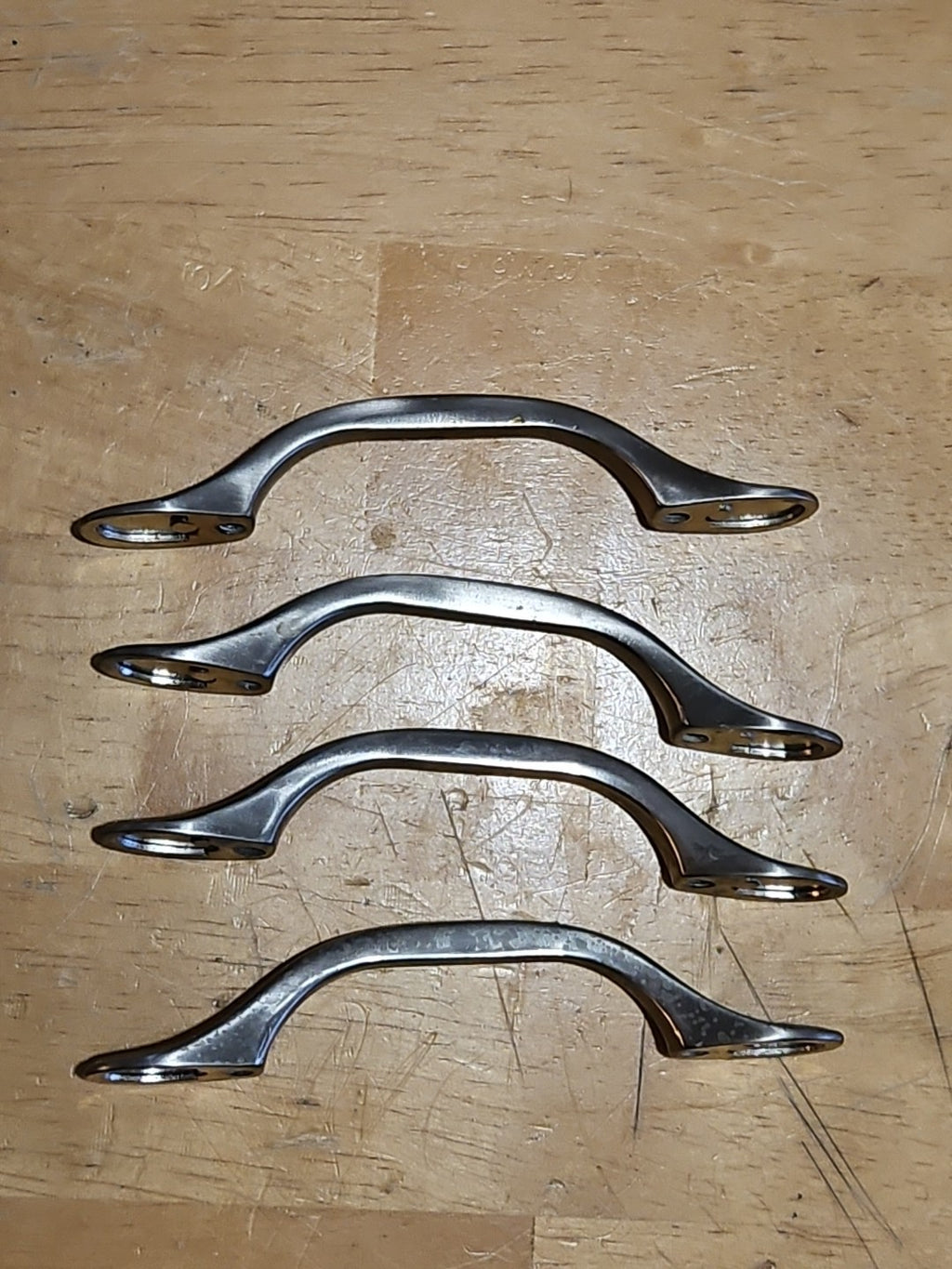 Set Of 8 - 3 Inch Center to Center Satin Nickel Cabinet Pulls 5" Long