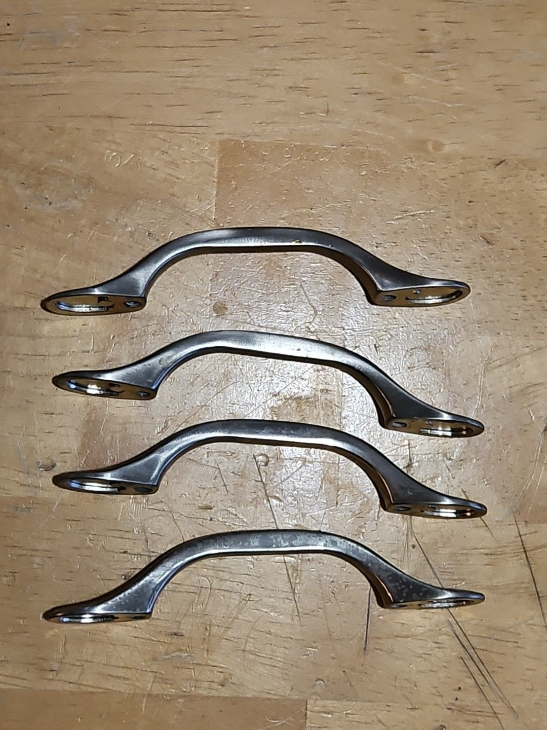 Set Of 8 - 3 Inch Center to Center Satin Nickel Cabinet Pulls 5" Long