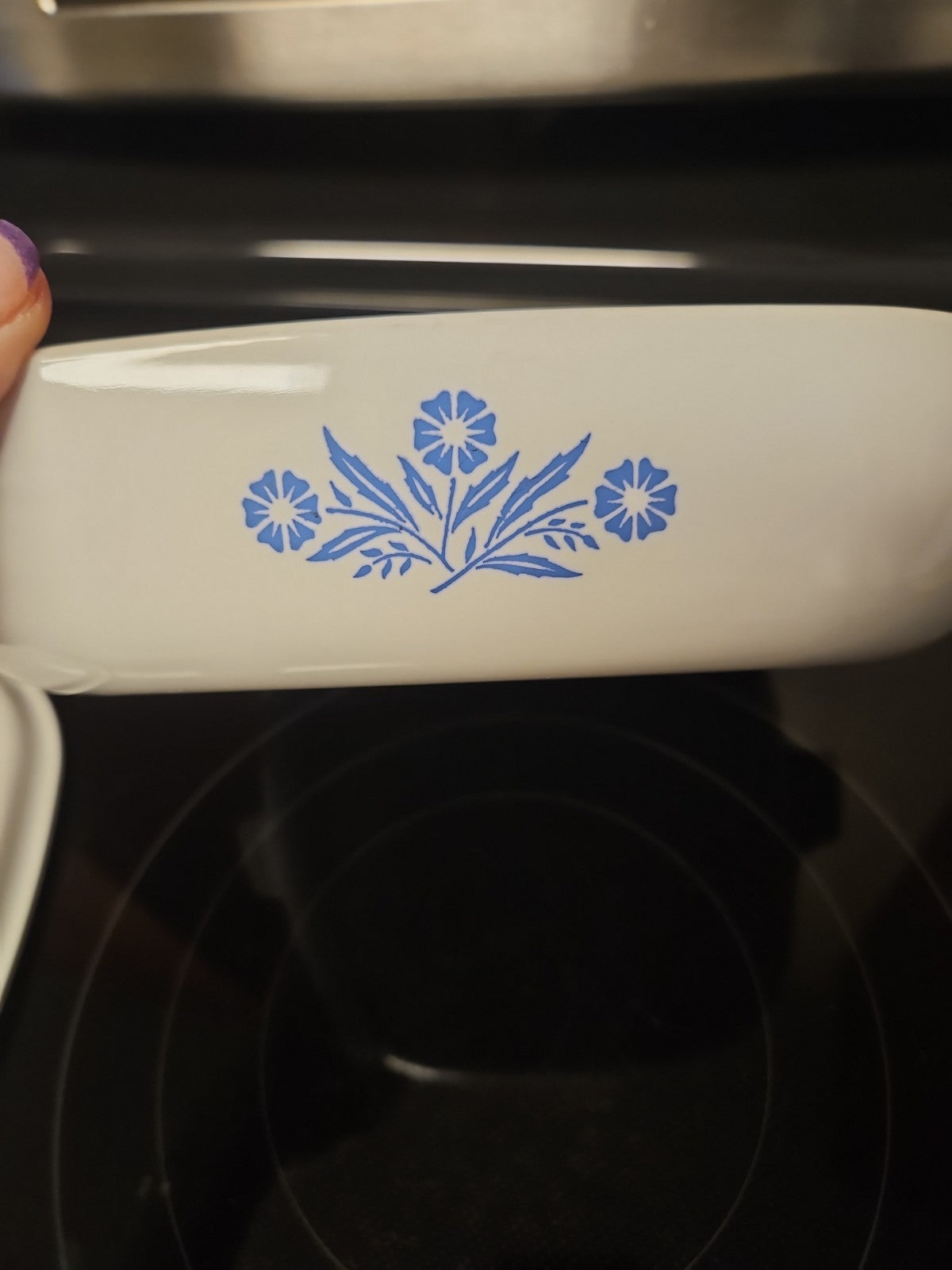 Corning Ware Blue Cornflower Pyroceram A28 10” Casserole Baking Dish w/ Lid EUC