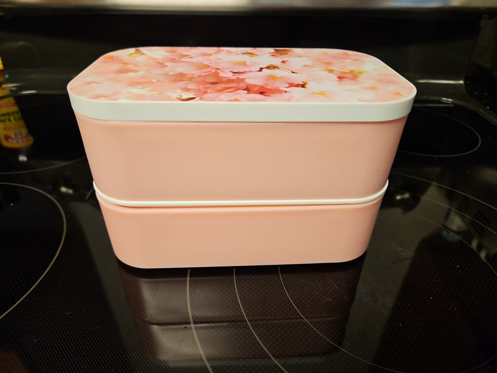 Sakura Cherry Blossoms Stainless Steel Double-Layer Bento Box Lunch Box