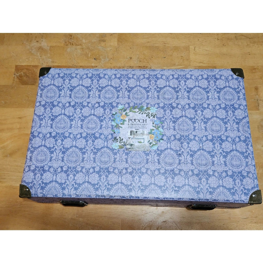 Rustic Shabby Chic Lavender "Home Sweet Home" Storage Trunk Box 15.5"x10"x4.5"