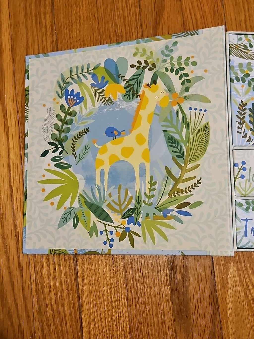 Lady Jayne Ltd Baby's First Keepsake Box Blue & Green Elephant Theme