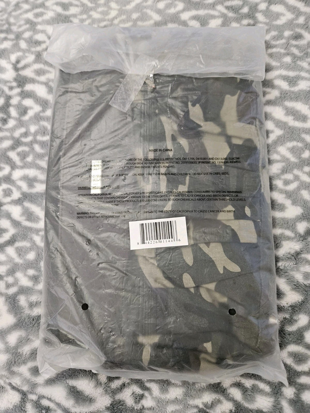 New In Package Miche Stefanie Classic Medium Shell Camo Print Faux Leather Trim