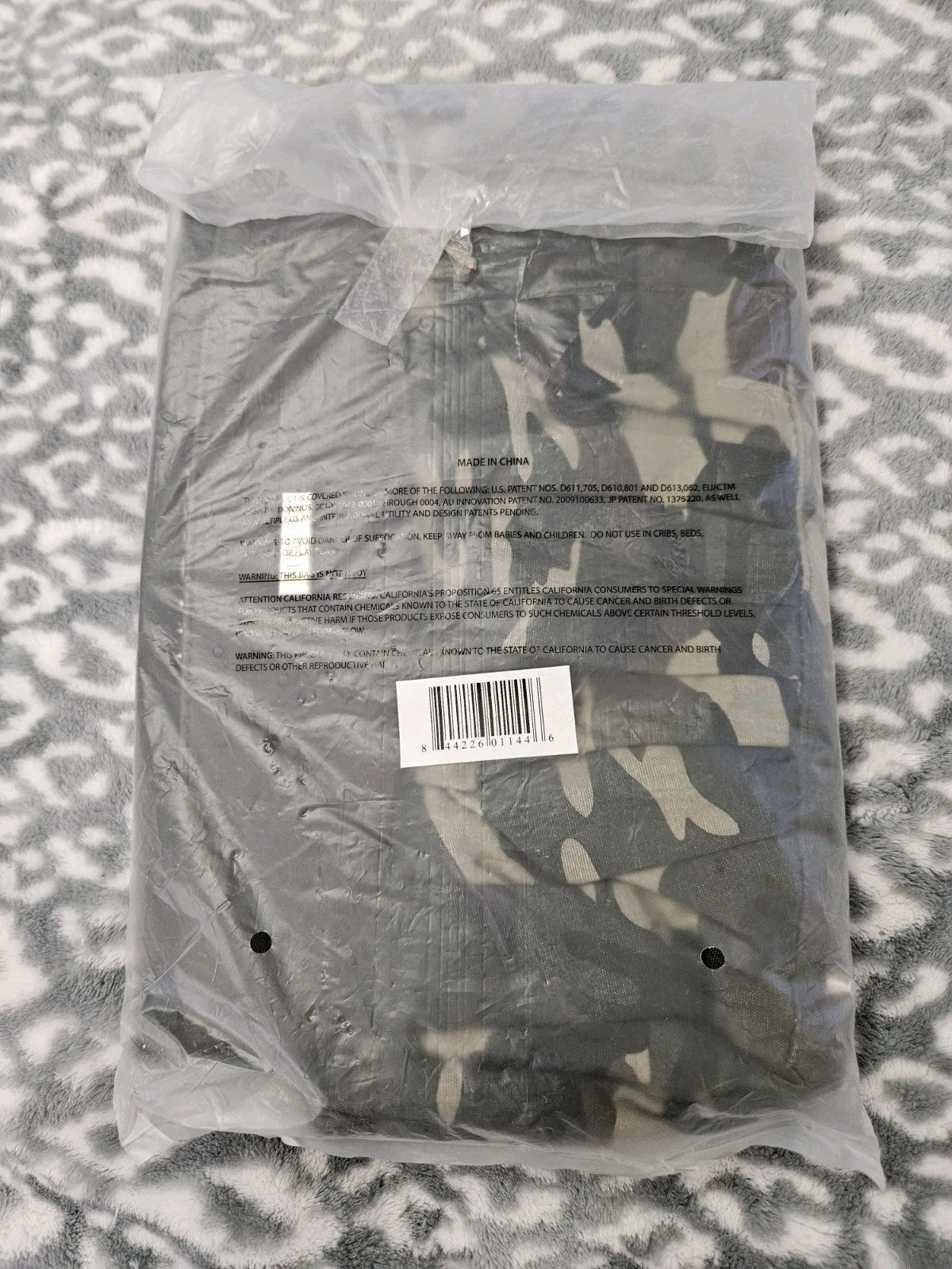 New In Package Miche Stefanie Classic Medium Shell Camo Print Faux Leather Trim