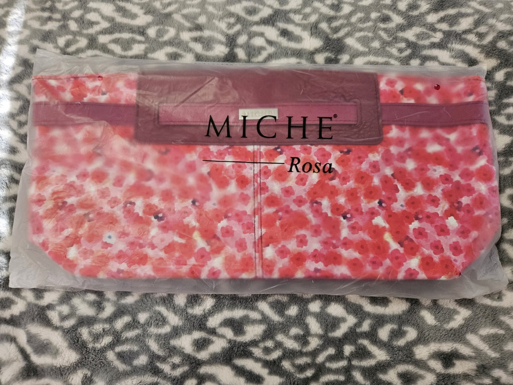 New In Package Miche Rosa Handbag Classic Shell Faux Leather Pink Floral
