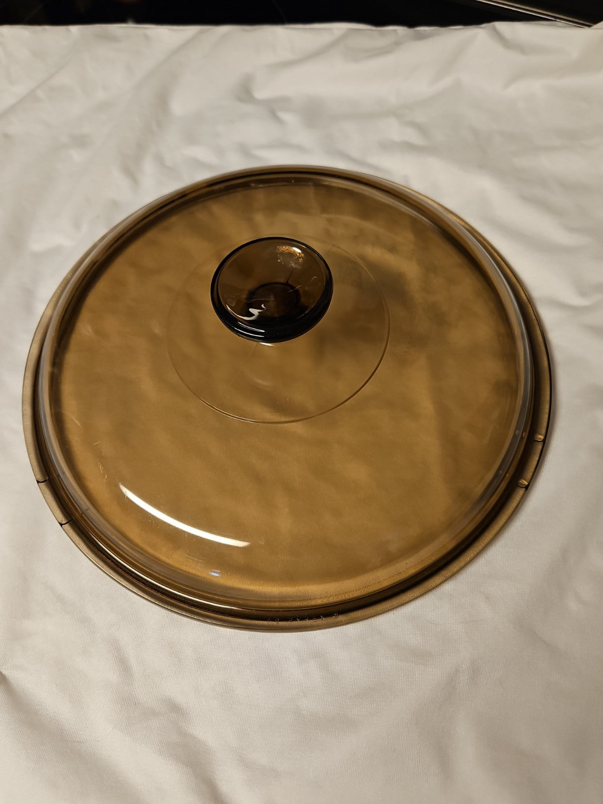 Vintage 12 Pyrex Brown Lid Visions Corning Ware V-12-C Amber Lid 10.5" Diameter