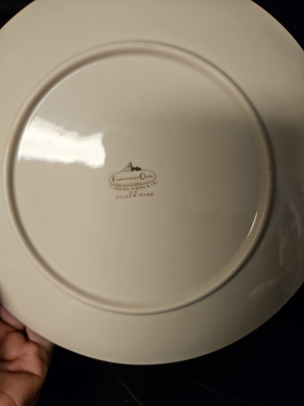Vintage MCM Franciscan Silver Pine Bread & Butter Plate 6 3/8"