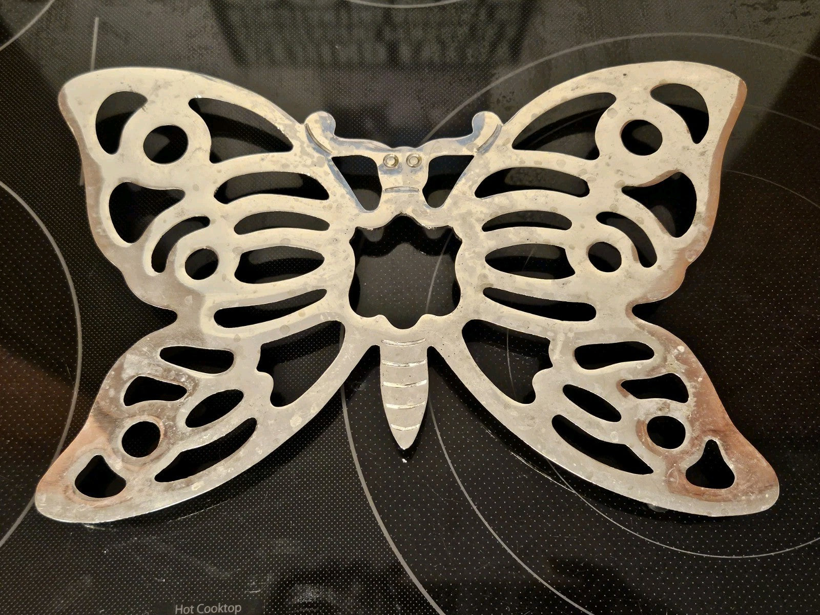 Vintage Butterfly Silver Plated Trivet Wall Hanging 1970s Made In Italy 11"