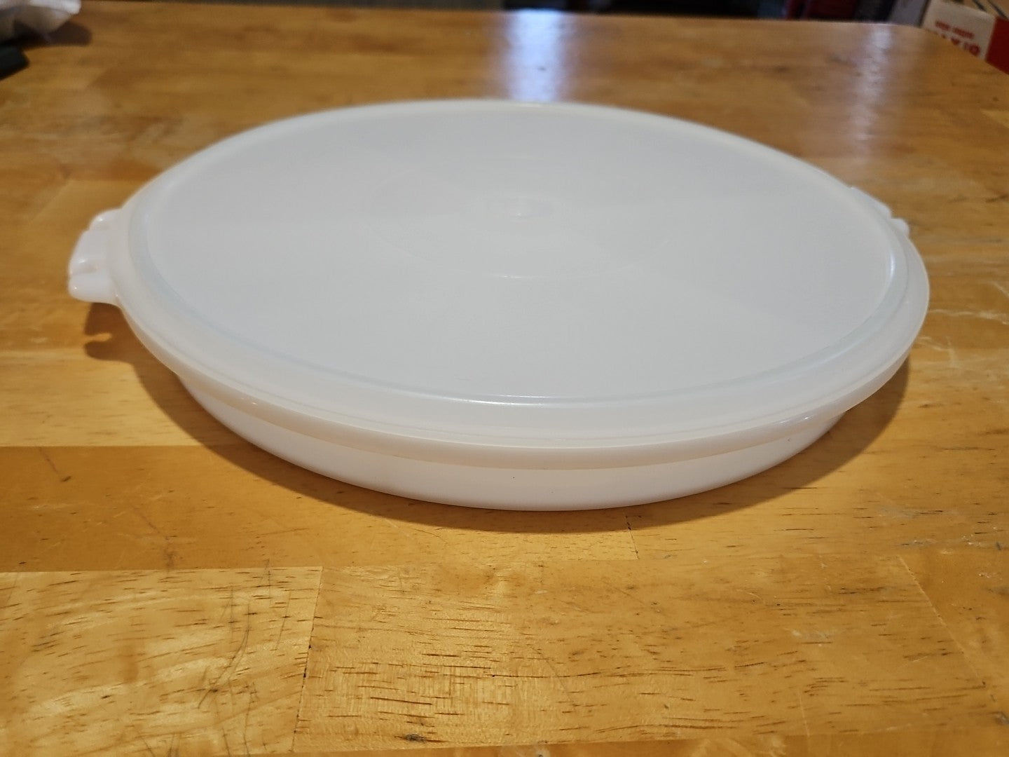 Vintage Tupperware #405 White Divided Tray W/ Sheer Lid 224 - No Handle