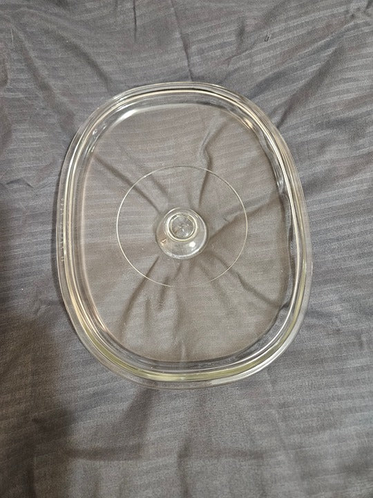 Vintage Pyrex Replacement Lid Pyrex F12C Clear 9.75" x 7.5" EUC
