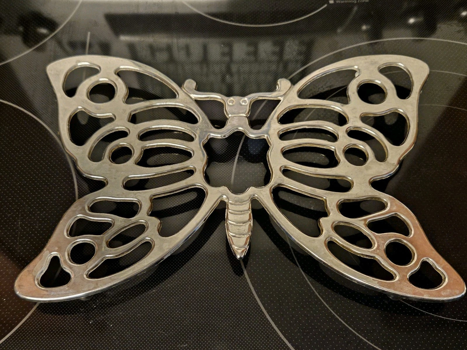 Vintage Leonard Silver Plated Butterfly Trivet Wall Hanging Made In Italy