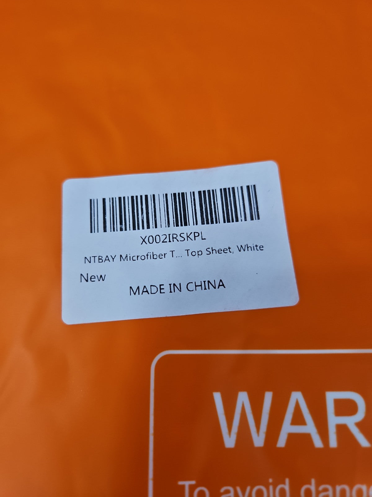 New In Package NTBAY Microfiber Twin Flat Top Sheet White