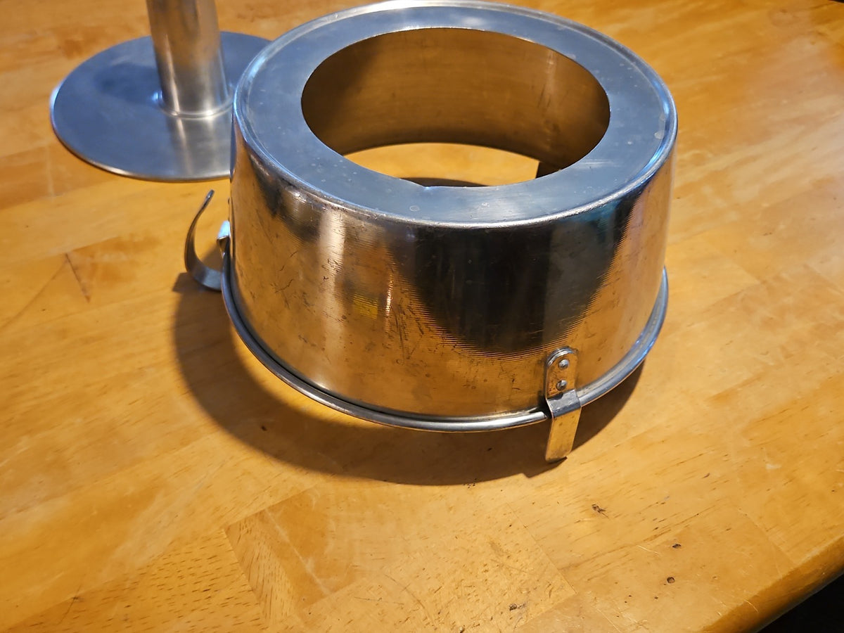 Vintage Mirro Aluminum 10" Angel Food Cake Pan W/ Base Insert 5394M 2 Piece Set