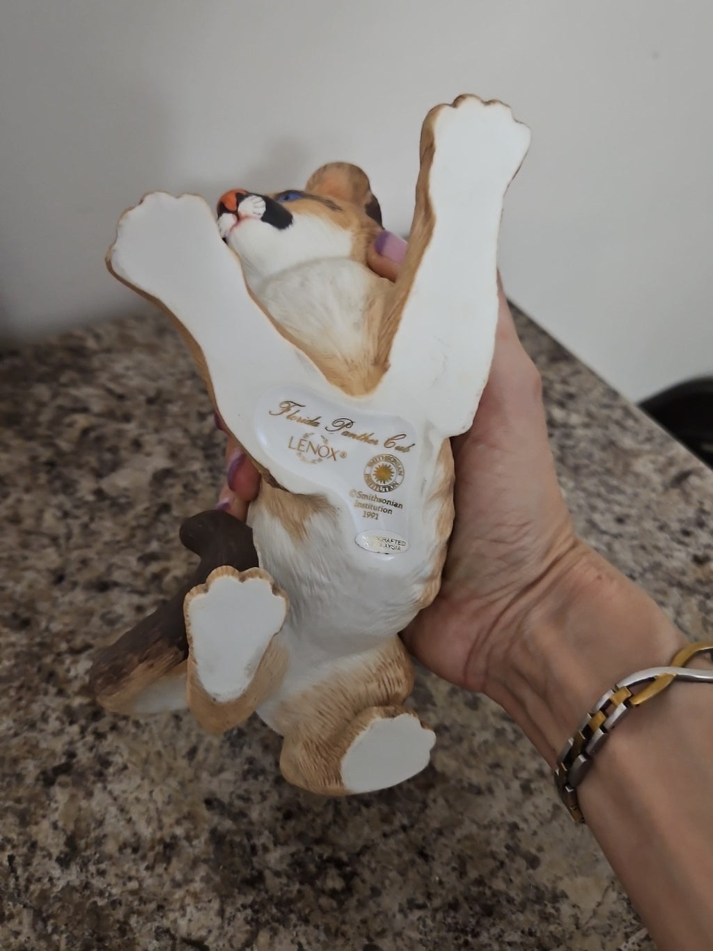 Vintage Lenox Smithsonian Institution 1991 Florida Panther Cub Figurine
