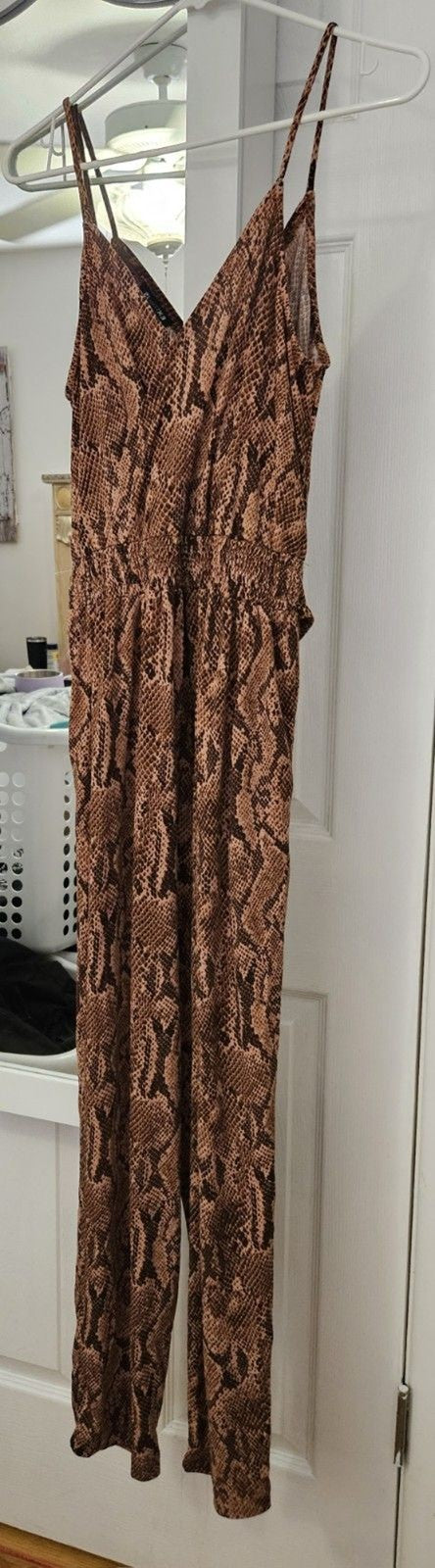 EXPRESS SNAKE PRINT JUMPSUIT SIZE SMALL