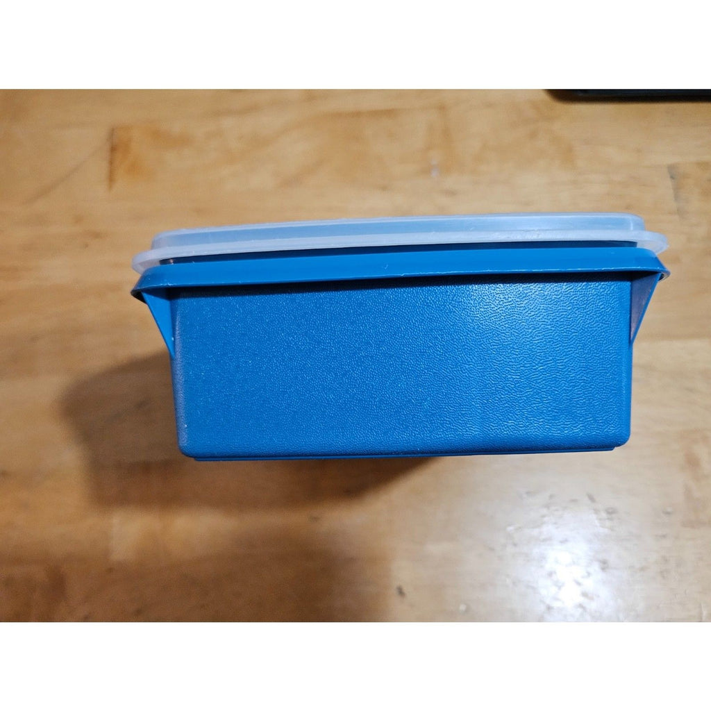 Tupperware Tuppercraft Stow N Go Teal Blue Divided Container w/Insert & Lid 767