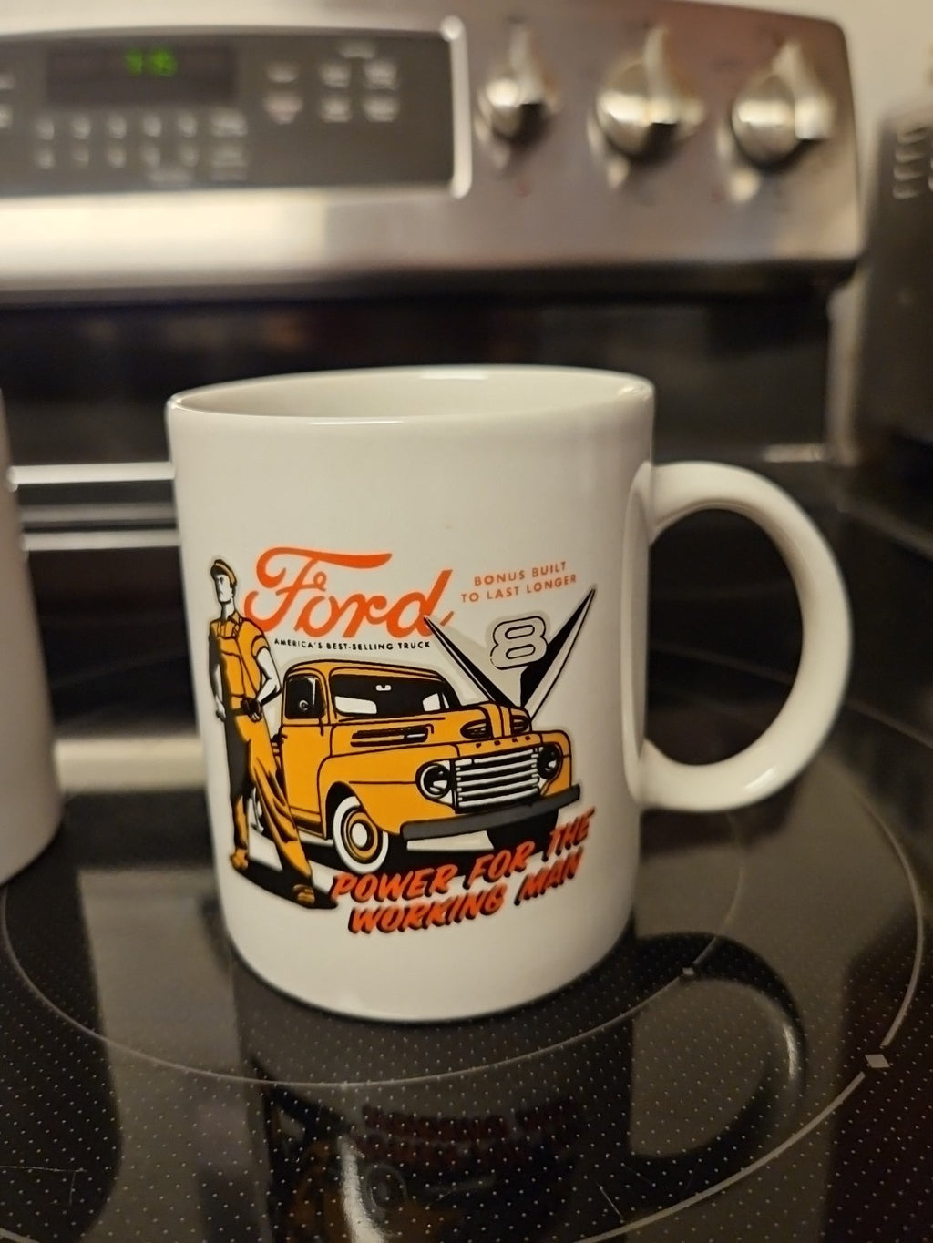 Set of 4 Ford Coffee Mugs - 3 Of F-1 America's Hardest Working Truck & 1 Logo