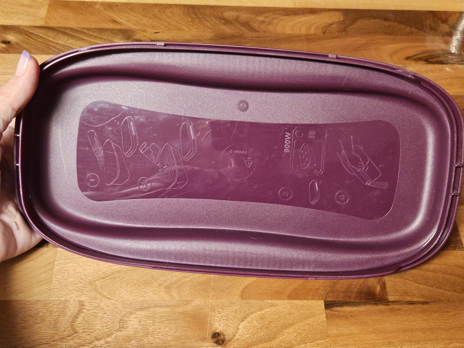 Tupperware Purple Microwave Pasta Maker Steamer Replacement Lid Only 7209A