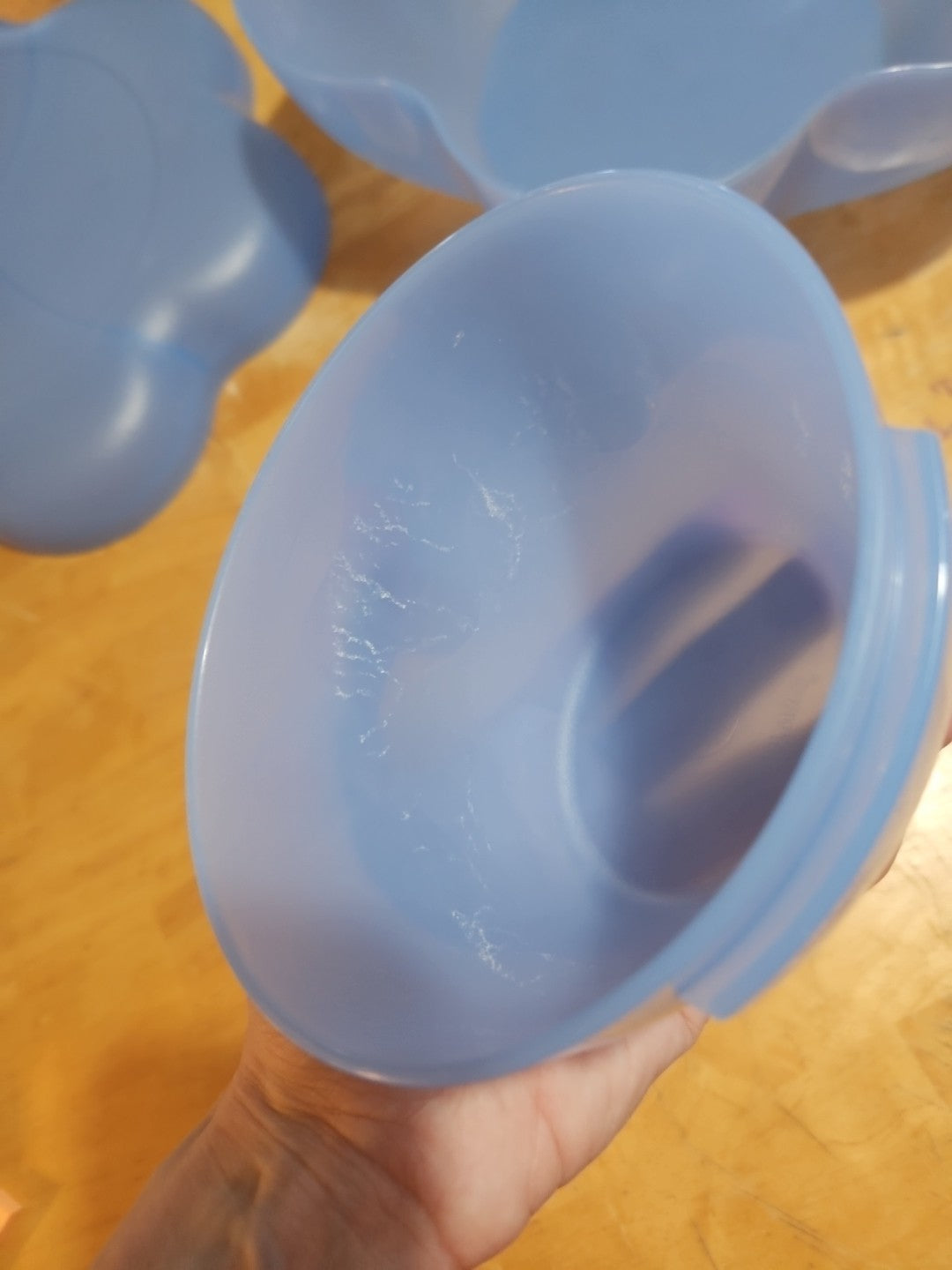 Tupperware Light Blue Chip N Dip 6 Piece Set Serving Platter 1.5 Gal
